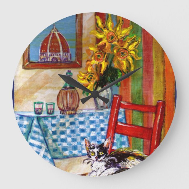 ITALIAN KITCHEN IN FLORENCE LARGE CLOCK (Front)