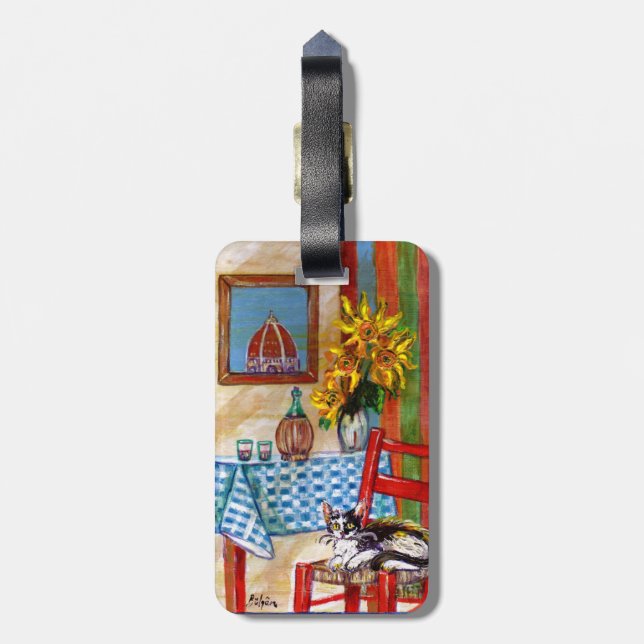 ITALIAN KITCHEN IN FLORENCE LUGGAGE TAG (Back Vertical)