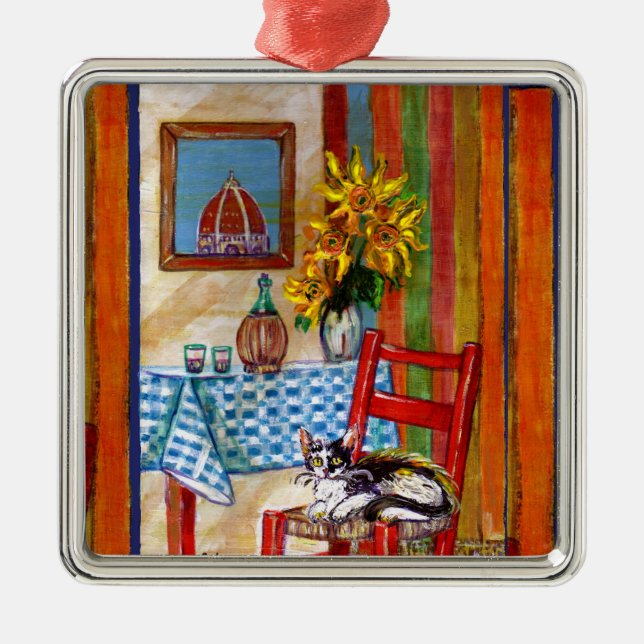 ITALIAN KITCHEN IN FLORENCE METAL TREE DECORATION (Front)