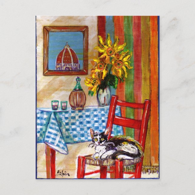 ITALIAN KITCHEN IN FLORENCE Recipe Postcard (Front)