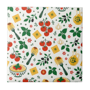 Italian Kitchen Rustic Tomato & Pasta Tile
