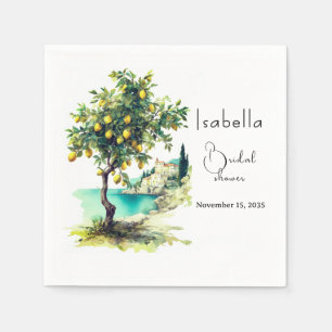 Italian La Dolce Vita Bridal Shower Napkin
