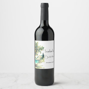 Italian La Dolce Vita Bridal Shower Wine Label
