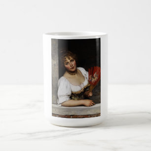 Italian Lady with a Red Fan Coffee Mug