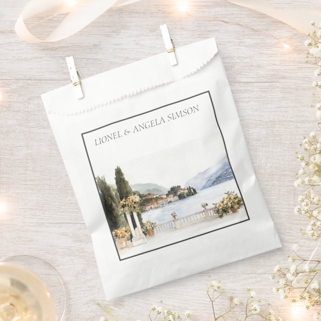 Italian Lake Como Italy Wedding Favour Bags (Clipped)