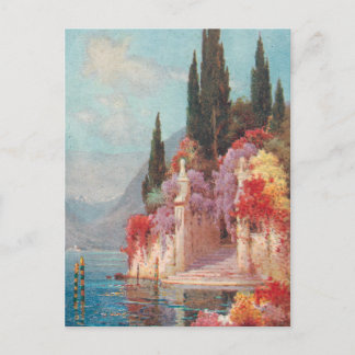 Italian Lakes Flowers Postcard
