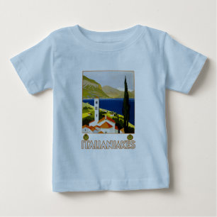 Italian Lakes Vintage Travel Italy Baby T-Shirt