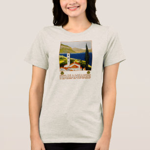 Italian Lakes Vintage Travel Italy Tri-Blend Shirt