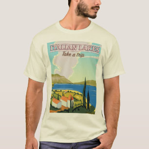 Italian lakes vintage travel poster T-Shirt
