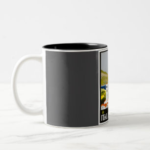 Italian Lakes Vintage Travel Two-Tone Coffee Mug