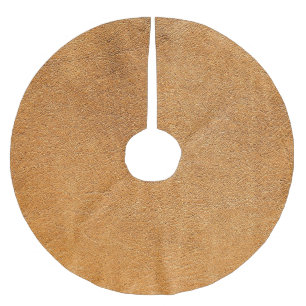 Italian Lambskin Leather: Vintage Texture Brushed Polyester Tree Skirt