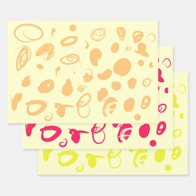 Italian landscape colours wrapping paper sheets (Set)