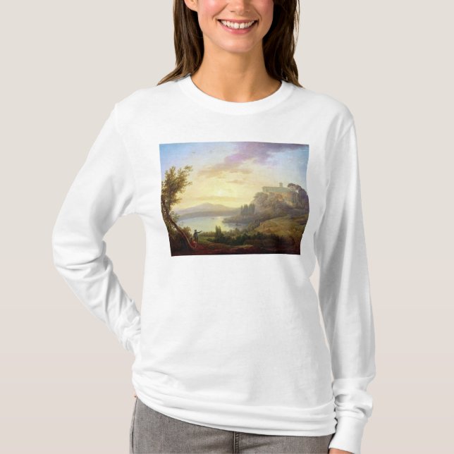 Italian Landscape, Setting Sun T-Shirt (Front)