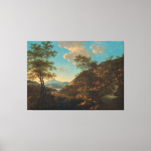 Italian Landscape with Draftsman, Willem de Heusch Canvas Print