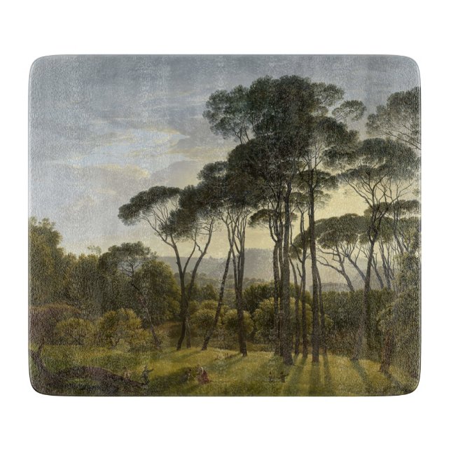 Italian Landscape with Umbrella Pine Trees (Voogd) Cutting Board (Front)