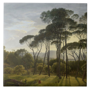 Italian Landscape with Umbrella Pine Trees (Voogd) Tile