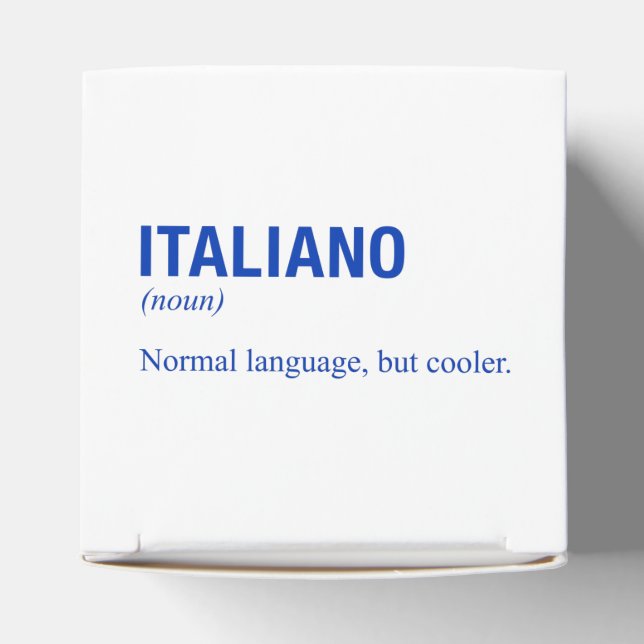 ITALIAN Language Favour Box (Top)