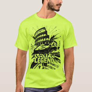 Italian Legend Colosseum and Super Car T-Shirt