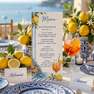 Italian Lemon Amalfi Coast Wedding Menu