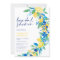 Italian lemon blue floral script bridal shower