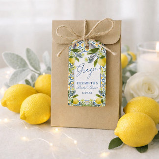 Italian Lemon Bridal Shower Favour Tags