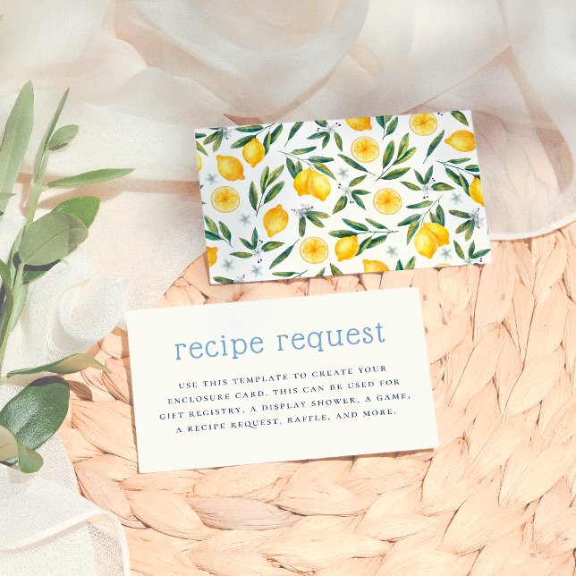 Italian Lemon Bridal Shower Insert Recipe Request (Creator Uploaded)