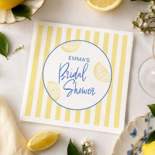 Italian Lemon Bridal Shower Napkin