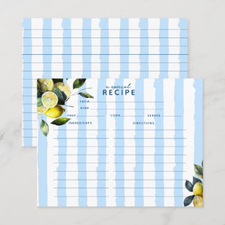 Italian Lemon Bridal Shower | Recipe Cards