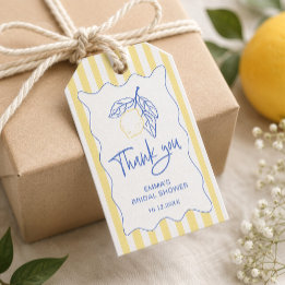 Italian Lemon Bridal Shower Thank You Gift Tags