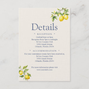 Italian Lemon Details Card