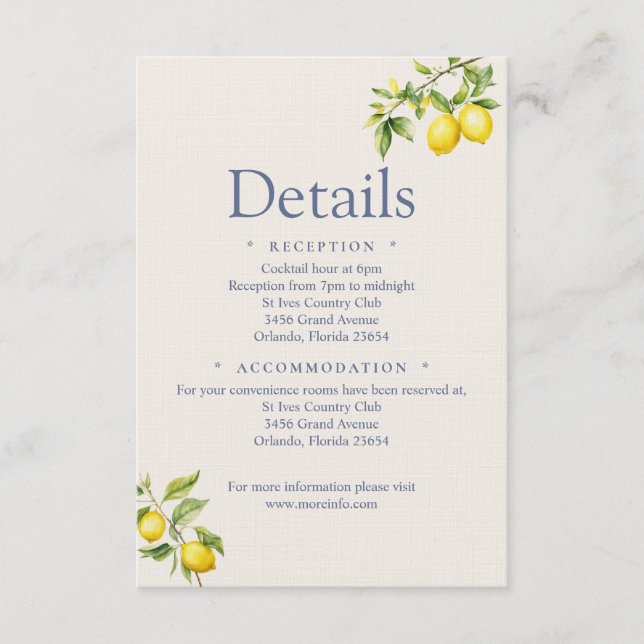 Italian Lemon Details Card (Front)