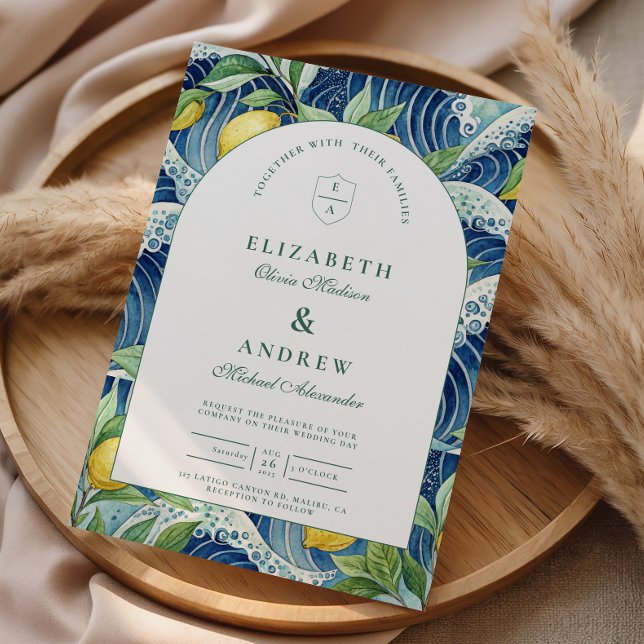 Italian Lemon Garden Wedding Invitation (Creator Uploaded)