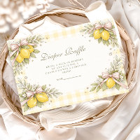 Italian Lemon Gingham Baby Shower Diapper Raffle
