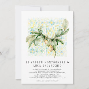 Italian Lemon Grove   Boho Botanical Invitation