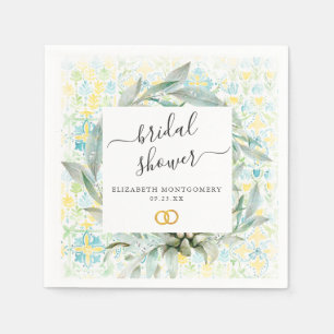 Italian Lemon Grove Bridal Shower Personalised Napkin