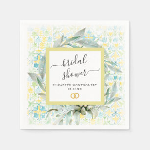 Italian Lemon Grove Bridal Shower Personalised Napkin