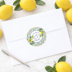 Italian Lemon Monogram Envelope Seal