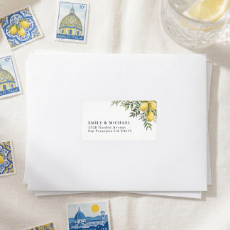 Italian Lemon Return Address Label