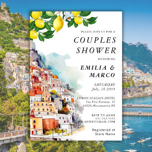 Italian Lemon Summer Couples Shower  Invitation
