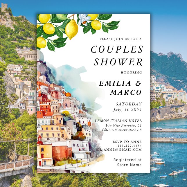  Italian Lemon Summer Couples Shower  Invitation (Creator Uploaded)