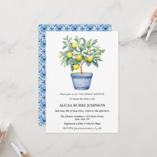 Italian Lemon Tree Amalfi Coast Bridal Shower Invitation