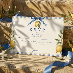 Italian Lemon Wedding RSVP Card