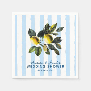 Italian Lemon Wedding Shower Napkin