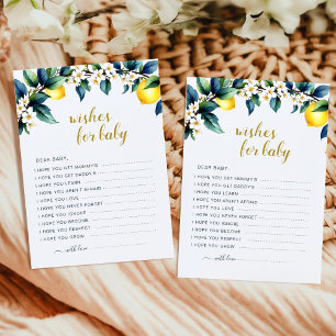 Italian Lemon Wishes for Baby Card   Ciao Baby