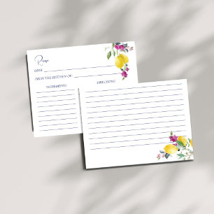 Italian lemons bougainvillea citrus recipe card