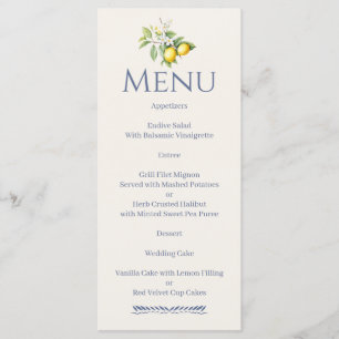 Italian Lemons Menu