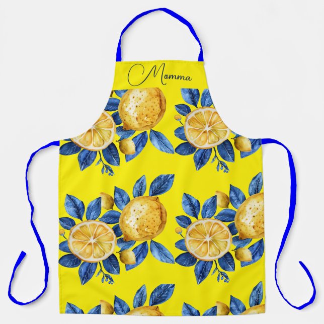 Italian Lemons Personalised Apron (Front)