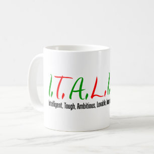 Italian Letters Woman Qualities Coffee Mug