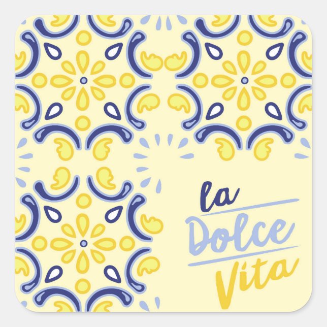 Italian Life Vibe Square Sticker (Front)