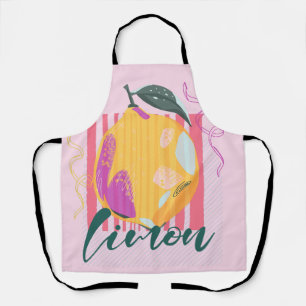 Italian Limon Lemon Pink Apron